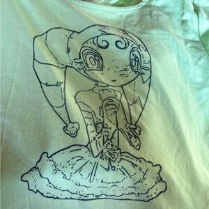 Kids custom Graphic Tee long sleeve in Light Green